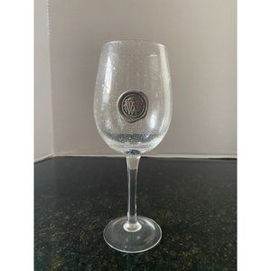 Wine Glass with Pewter Monogram "W". Southern Jubilee